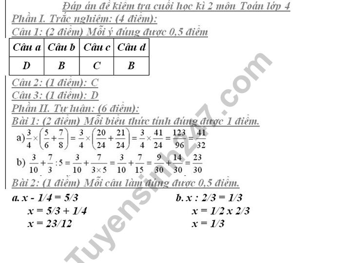 De ki 2 mon Toan lop 4 - TH Kim Dong 2019 (co dap an)