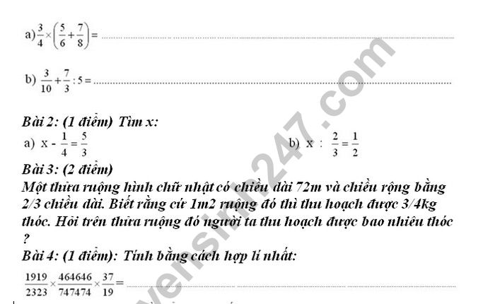 De ki 2 mon Toan lop 4 - TH Kim Dong 2019 (co dap an)