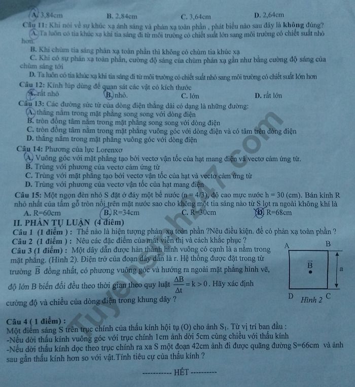 De ki 2 mon Ly lop 11 nam 2019 truong THPT So 1 Phu Cat