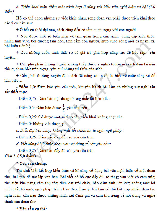 De thi hoc ki 2 mon Van lop 9 - THCS Pho Thanh 2019