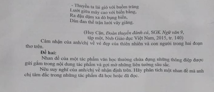 Dap an de thi vao lop 10 mon Van 2019 - PTNK TPHCM