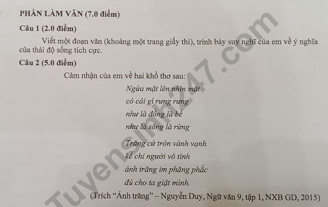 De thi vao lop 10 THPT chuyen Le Quy Don Vung Tau mon Van chung 2019