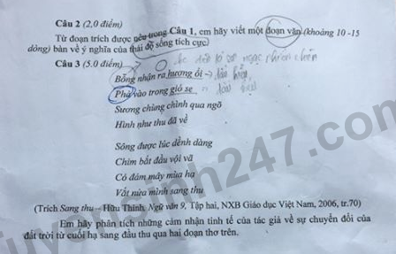Dap an de thi vao lop 10 mon Van nam 2019 So Kon Tum