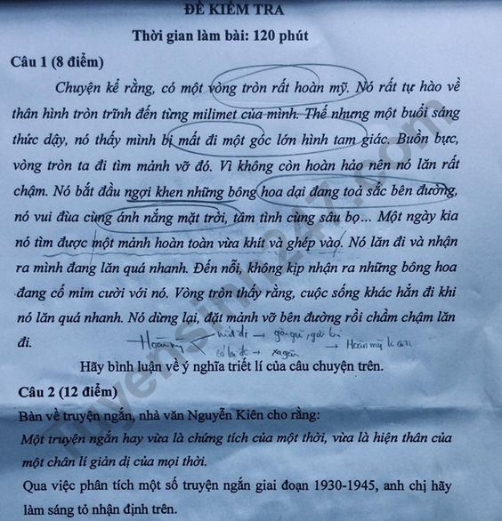 De thi HSG lop 12 mon Van 2020 - THPT Ly Thuong Kiet