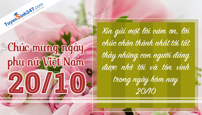 Bo thiep chuc mung ngay phu nu Viet Nam 20/10 y nghia
