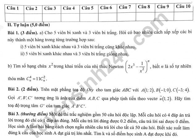 De thi giua ki 1 lop 11 mon Toan 2019 - Chuyen Ha Noi Amsterdam