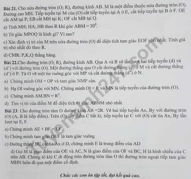 De cuong lop 9 on tap ki 1 mon Toan THCS Dich Vong Hau 2019