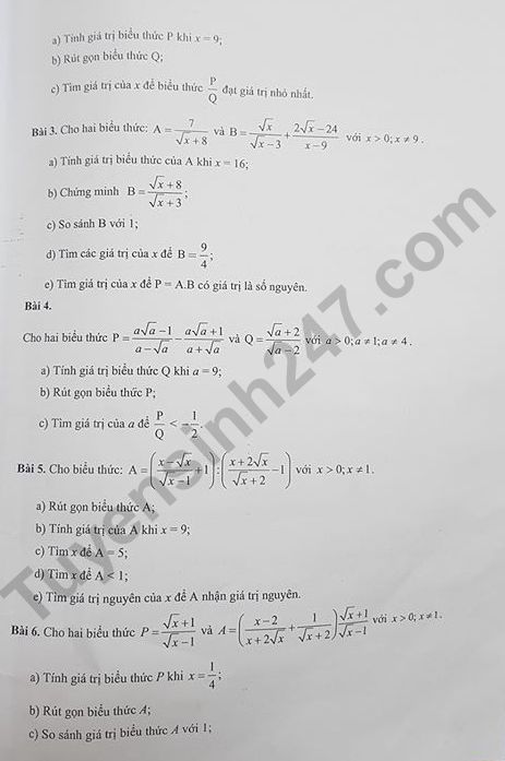 De cuong on tap ki 1 lop 9 Vinschool mon Toan 2019