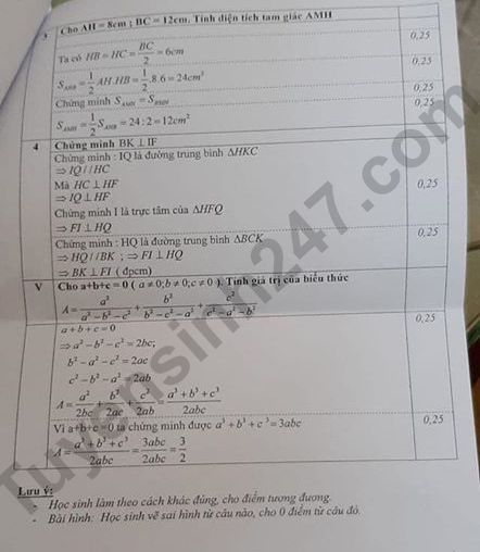 De thi ki 1 lop 8 mon Toan Quan Dong Da 2019 - 2020 Co dap an
