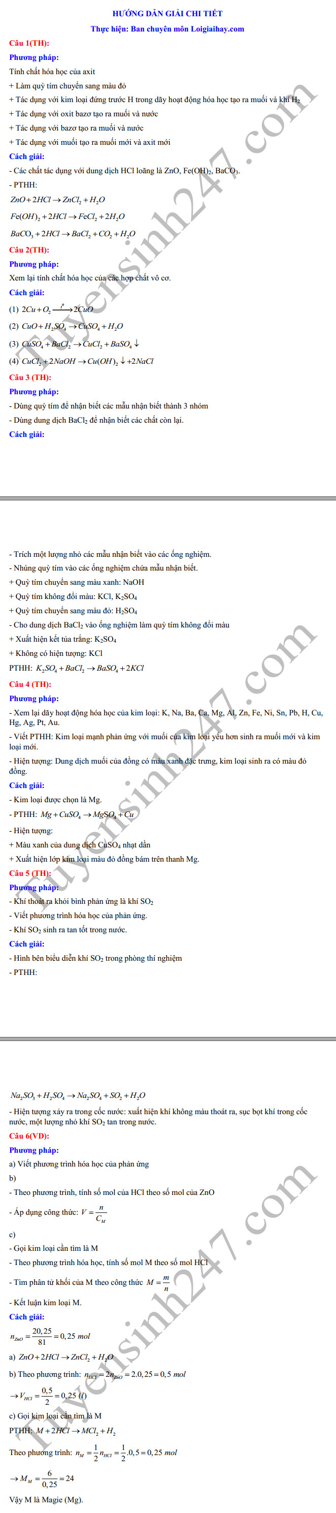 De thi cuoi ki 1 mon Hoa 9 nam hoc 2019-2020 THCS An Lac