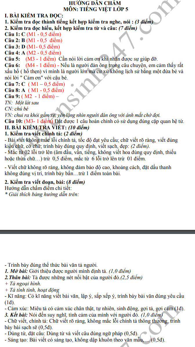 De thi ki 1 mon Tieng Viet lop 5 nam 2019 TH Ly Tu Trong