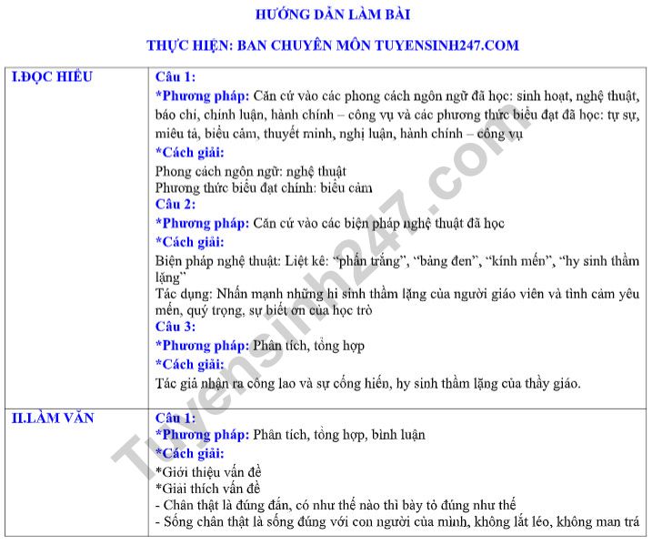 De thi mon Van lop 11 ki 1 THPT Ton Duc Thang nam 2019