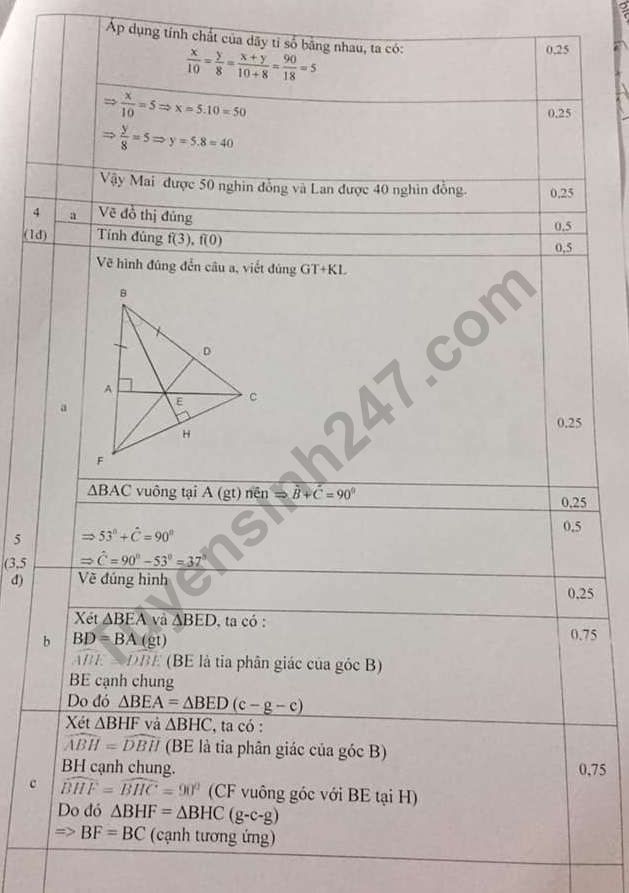 De thi ki 1 lop 7 mon Toan 2019 - 2020 Quoc Oai co dap an