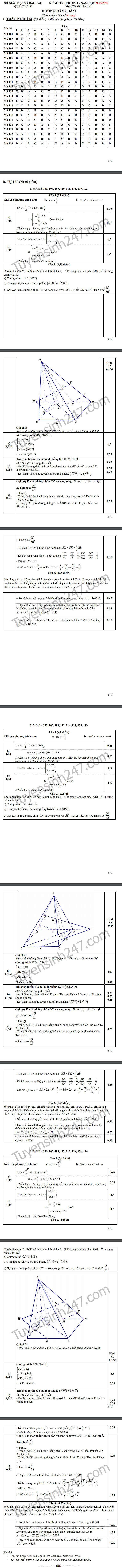 De thi ki 1 lop 11 mon Toan So GD Quang Nam 2019