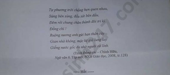 Dap an de thi mon Van tinh Phu Yen vao lop 10 nam 2020