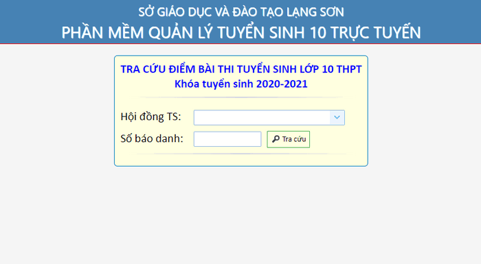 Diem thi vao lop 10 Lang Son 2020