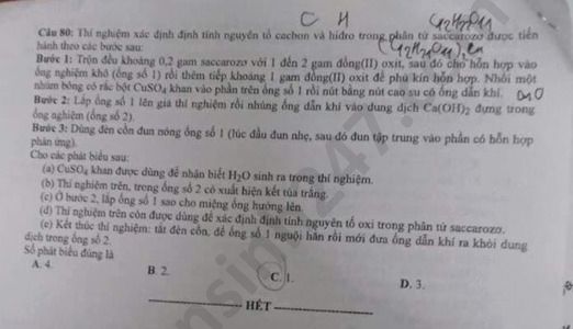 Dap an ma de thi 208 mon Hoa thi tot nghiep THPT nam 2020