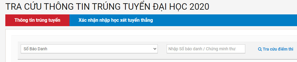 Tra cuu ket qua trung tuyen nam 2020 DH KHTN-DHQG Ha Noi