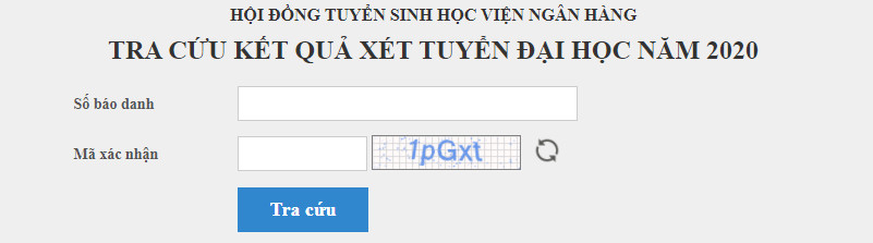 Tra cuu ket qua trung tuyen HV Ngan Hang nam 2020