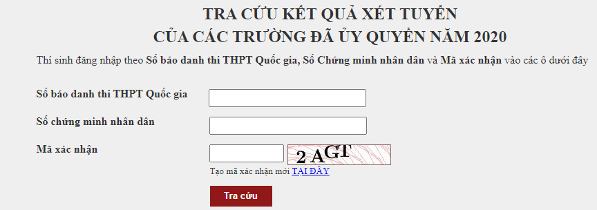 Tra cuu ket qua trung tuyen nam 2020 Hoc vien Ngoai Giao
