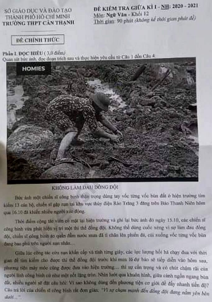 De kiem tra giua HK1 Van lop 12 THPT Can Thanh nam 2020