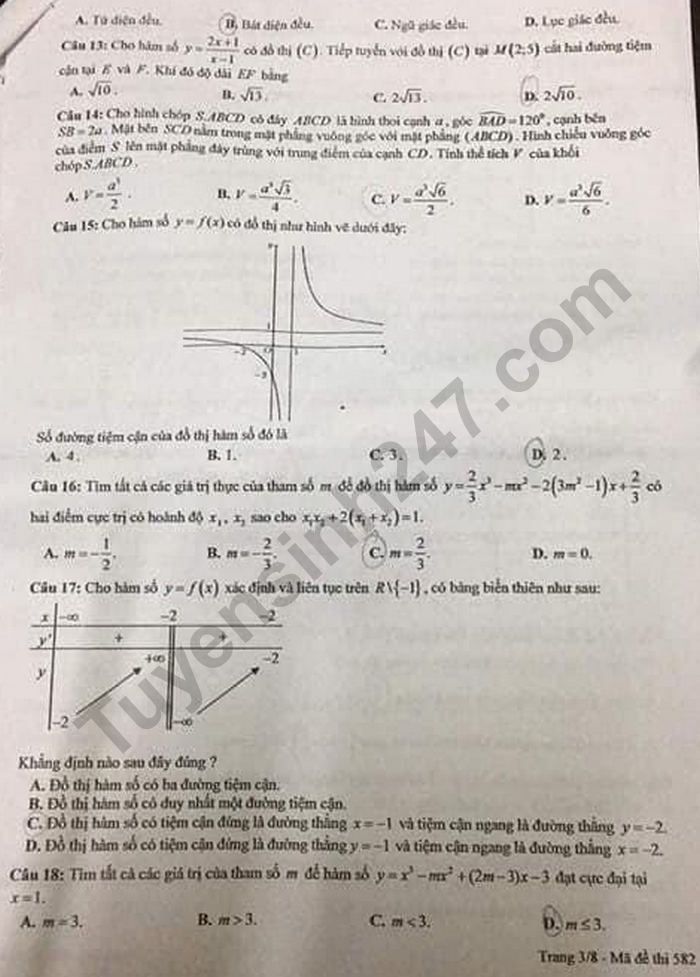 De thi giua ki 1 mon Toan lop 12 Truong THPT Viet Nam - Ba Lan 2020