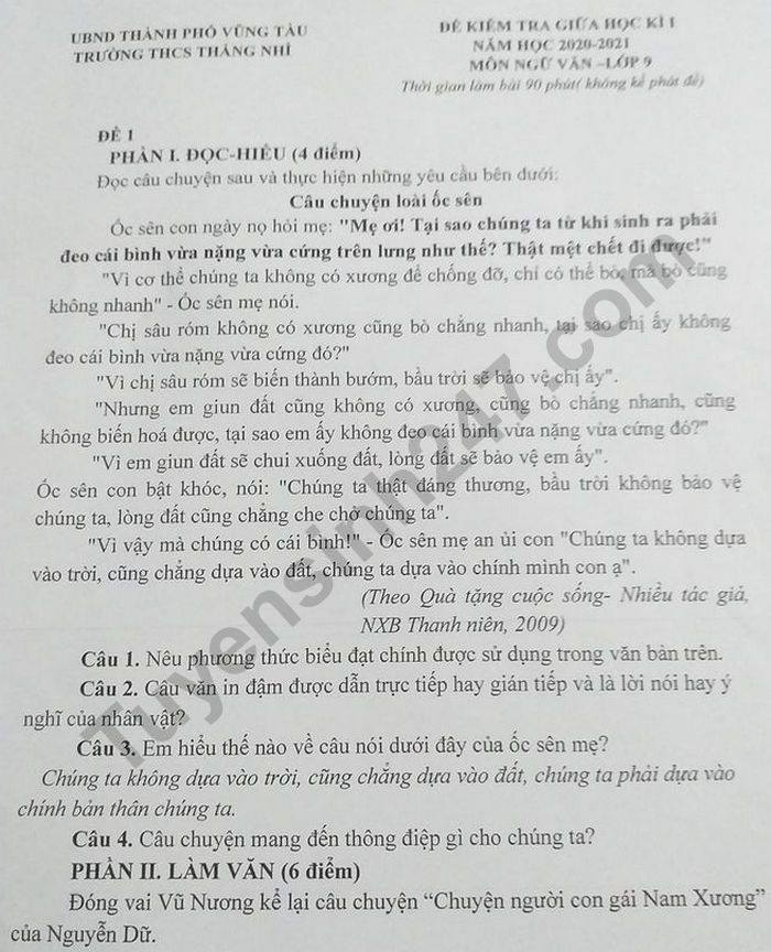 De kiem tra giua HK1 nam 2020 Van lop 9 THCS Thang Nhi
