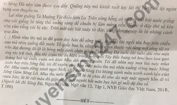 De thi thu Tot nghiep THPT 2021 lan 1 mon Van THPT Chuyen Thoai Ngoc Hau