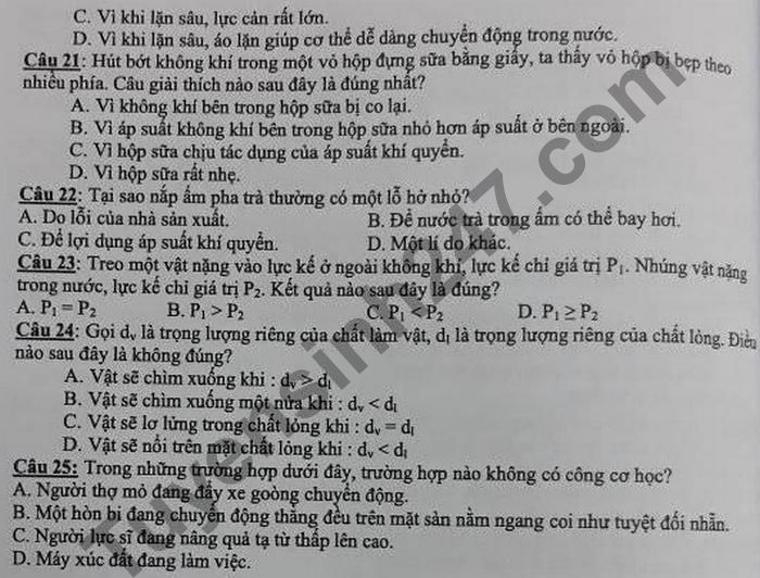 De cuong on tap HK1 lop 8 mon Ly nam 2020 THCS Kim Giang