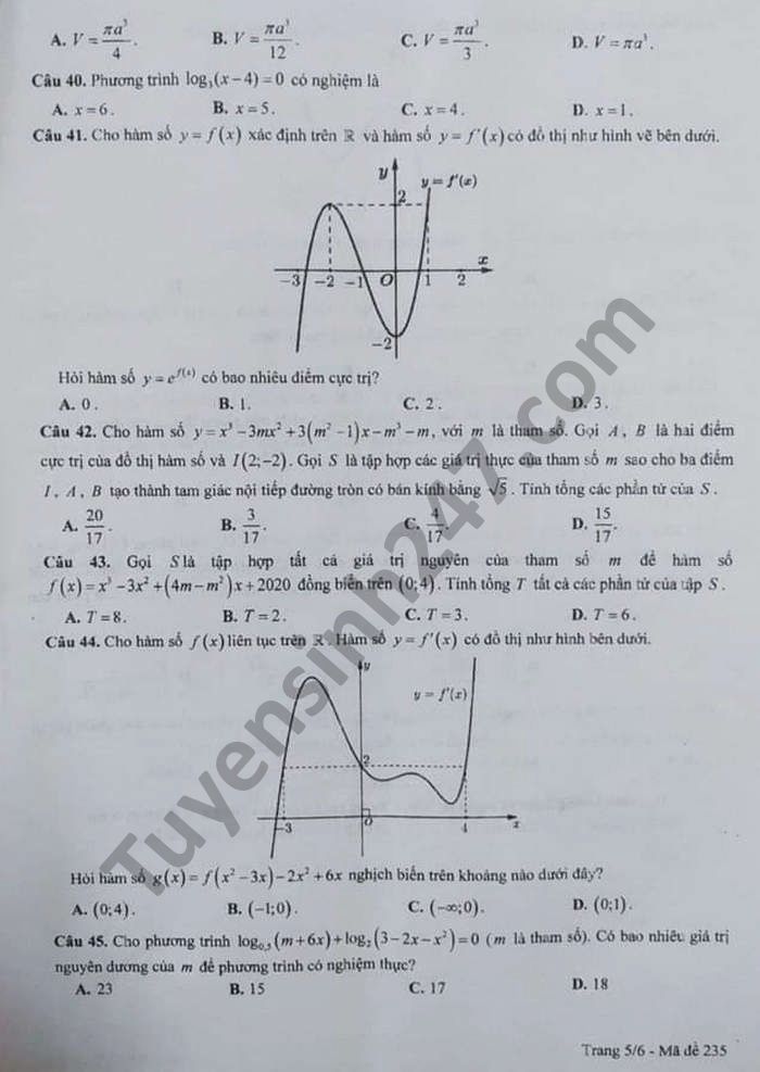 De kiem tra hoc ki 1 lop 12 mon Toan So GDKHCN Bac Lieu 2020