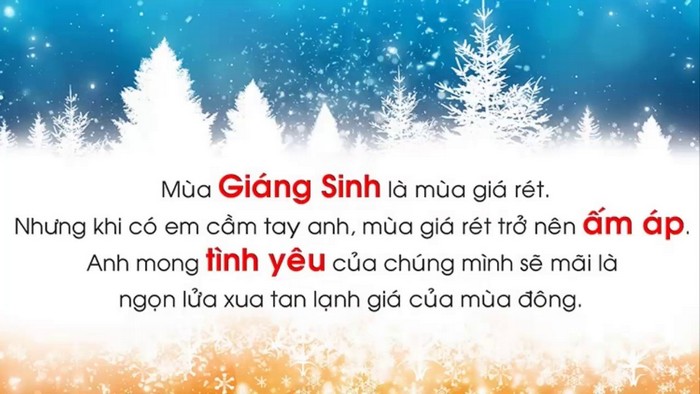 Loi chuc giang sinh hay nhat cho nguoi yeu
