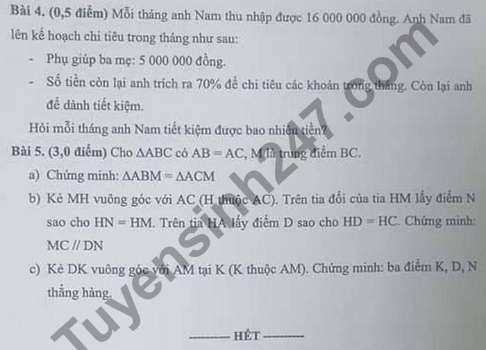 De thi hoc ki 1 lop 7 mon Toan Phong GD Quan 7 nam 2020