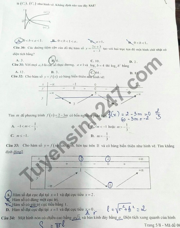 De thi hoc ki 1 mon Toan lop 12 THPT TP Sa Dec nam 2020