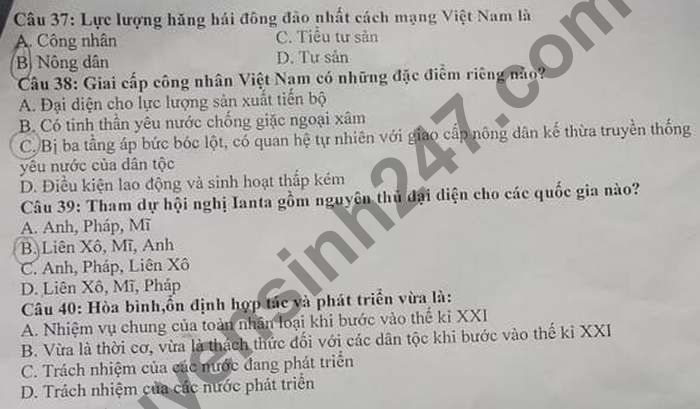 De thi hoc ki 1 nam 2020 THCS Phuc Nghia mon Su lop 9