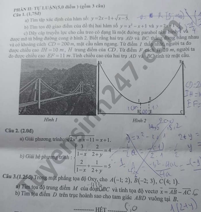 De thi hoc ki 1 mon Toan lop 10 nam 2020 So GD Binh Phuoc