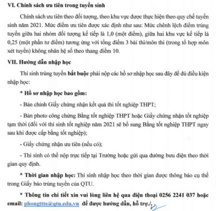 Dai hoc Quang Trung cong bo phuong an tuyen sinh nam 2021