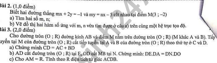 De thi hoc ki 1 nam 2020 Phong GD Quy Nhon mon Toan lop 9