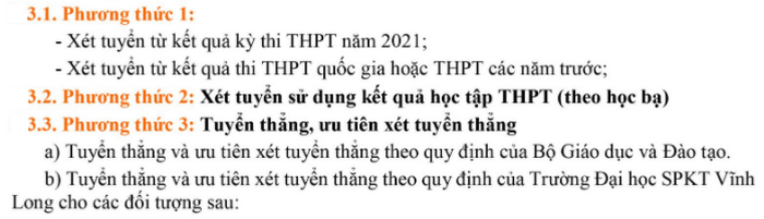Thong tin tuyen sinh DH Su pham ky thuat Vinh Long 2021