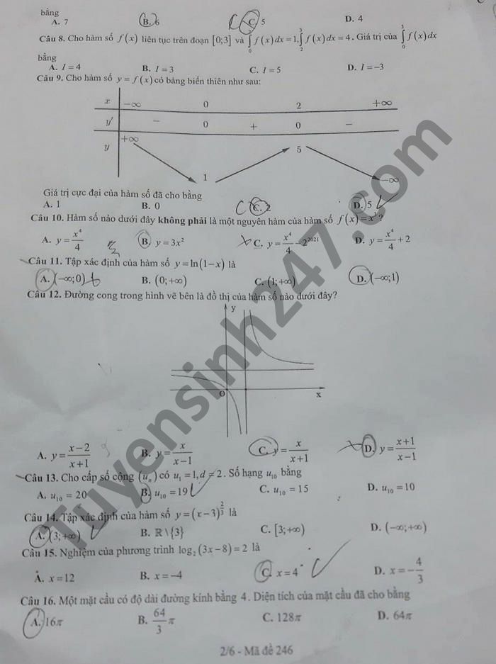 De thi thu tot nghiep THPT 2021 lan 2 mon Toan THPT Hau Loc 4
