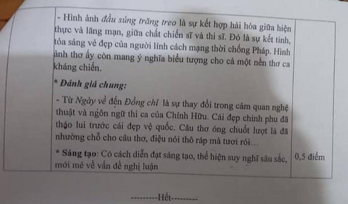 Dap an de thi chon hoc sinh gioi Quan Van lop 9 Quan Duong Kinh