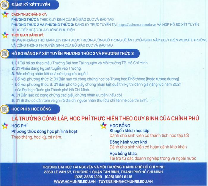 Dai hoc Tai nguyen va Moi truong TPHCM tuyen sinh nam 2021