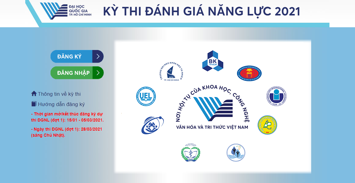 Thi sinh can lam gi sau khi dang ky thi DGNL DHQG TPHCM thanh cong?