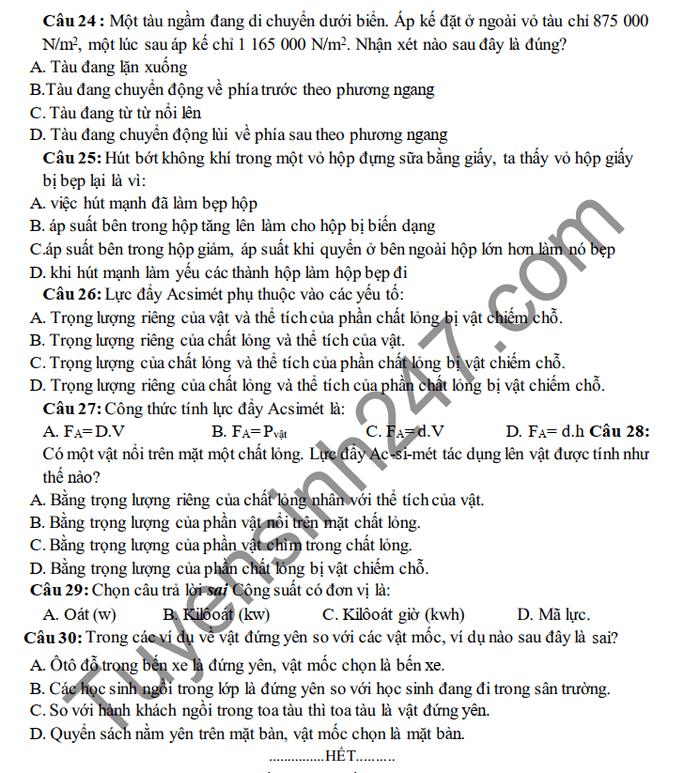 De cuong on tap giua hoc ki 2 nam 2021 THCS Mo Lao mon Ly lop 8