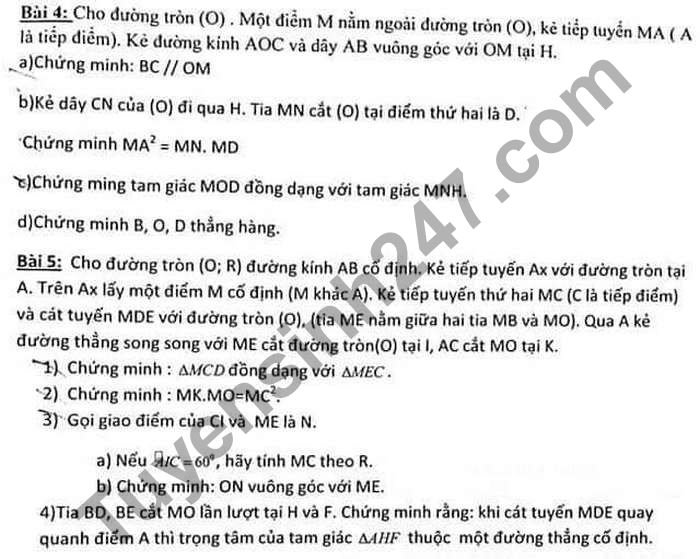 De cuong on tap giua ki 2 lop 9 mon Toan - THCS Dich Vong 2021