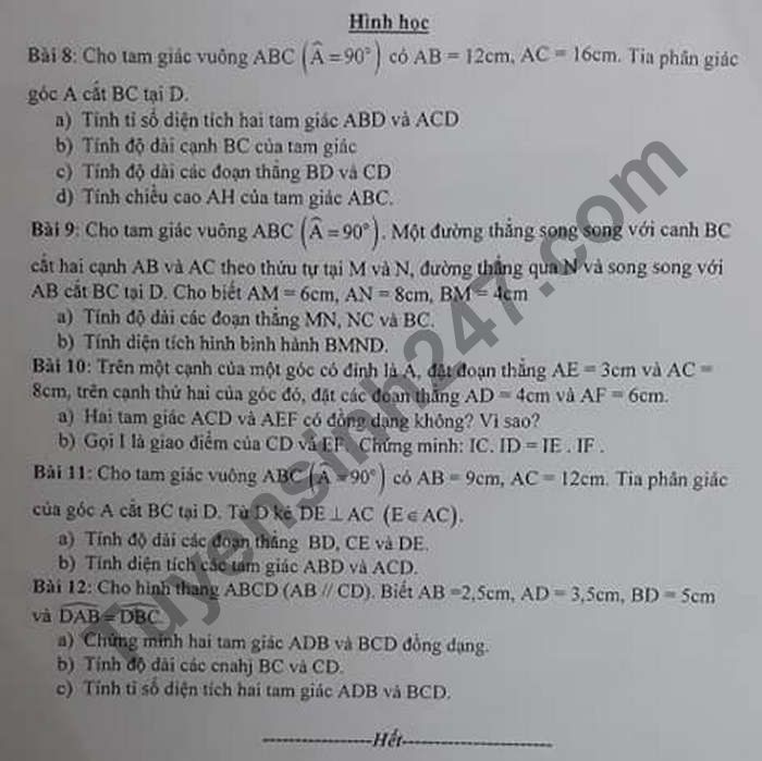 De cuong giua ki 2 nam 2021 THCS Thanh Xuan Nam lop 8 mon Toan