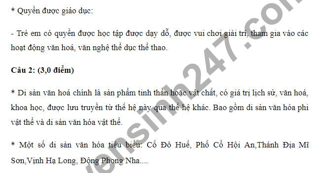 De thi giua hoc ki 2 nam 2021 mon GDCD lop 7 - Co dap an