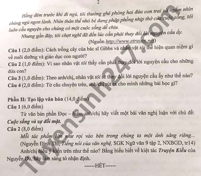 De thi hoc sinh gioi lop 9 THCS tinh Ninh Binh mon Van nam 2021
