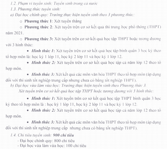 DH Tai chinh - Quan tri Kinh doanh tuyen sinh 2021