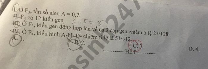 De thi thu tot nghiep THPT 2021 THPT chuyen Lam Son mon Sinh lan 2