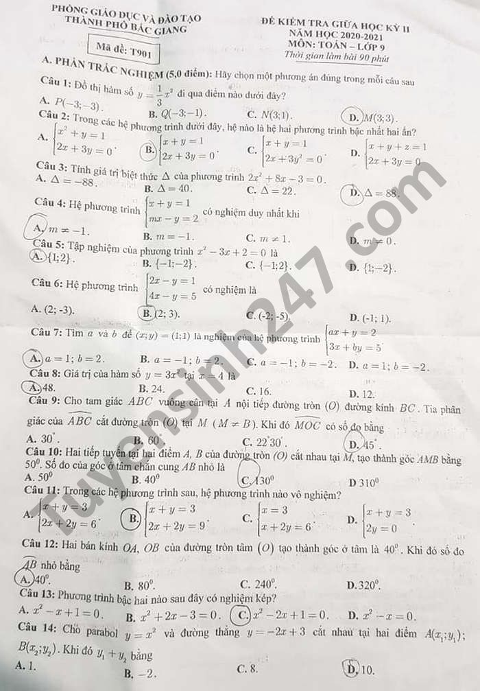 De thi giua ki 2 Toan lop 9 Phong GD TP Bac Giang nam 2021